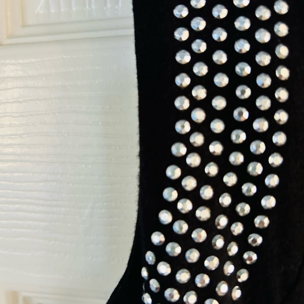h.i.p. Black Tank‎ Top with Silver Studs - Picture 3 of 5